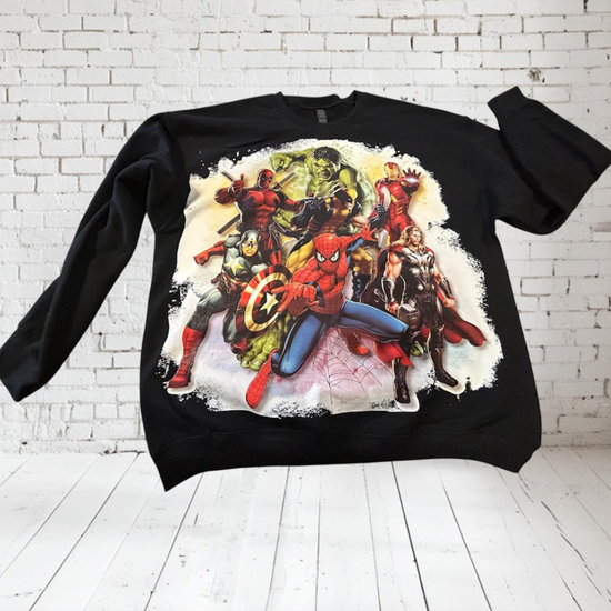 Marvel sweat shirt oversized print, chicago sweatshirts